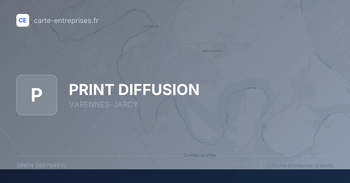 PRINT DIFFUSION — 388794810 — fiche entreprise