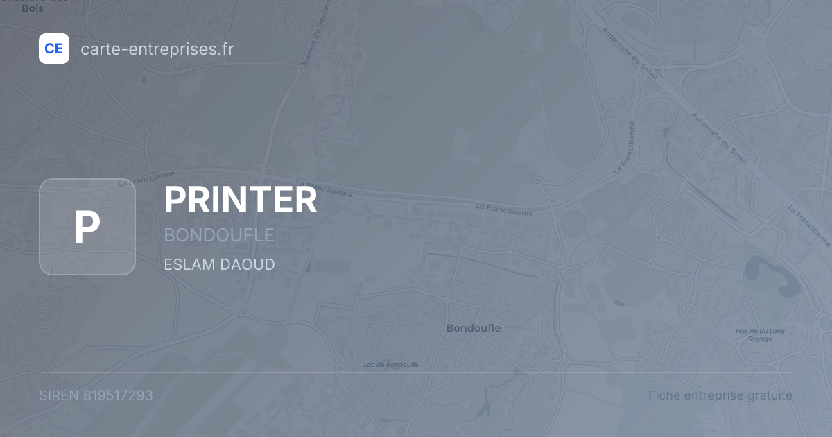 PRINTER — 819517293 — fiche entreprise