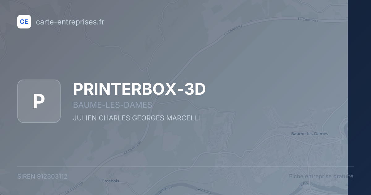 PRINTERBOX-3D — 912303112 — fiche entreprise