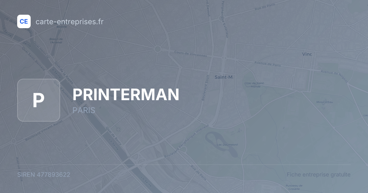 PRINTERMAN — 477893622 — fiche entreprise