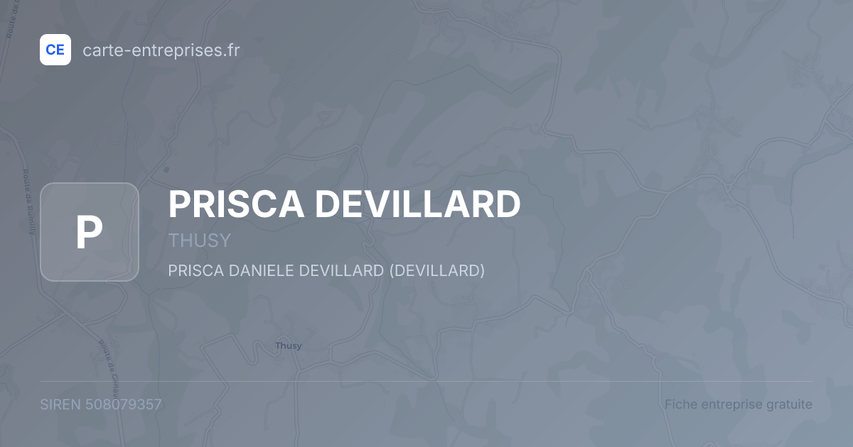 PRISCA DEVILLARD — 508079357 — fiche entreprise