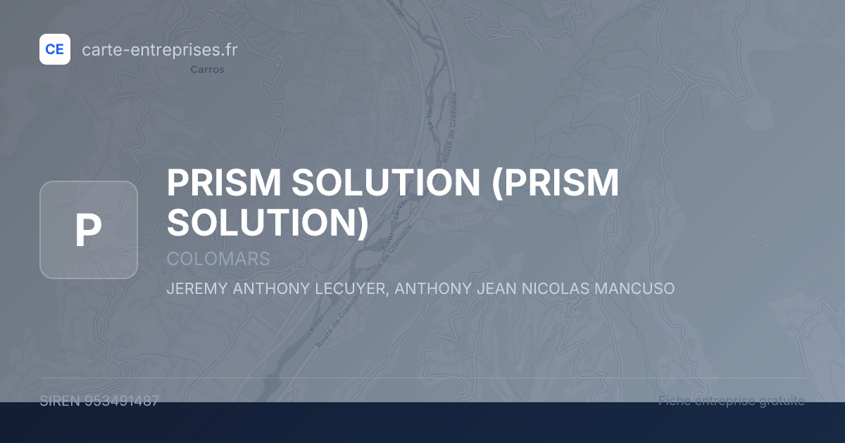 PRISM SOLUTION — 953491487 — fiche entreprise