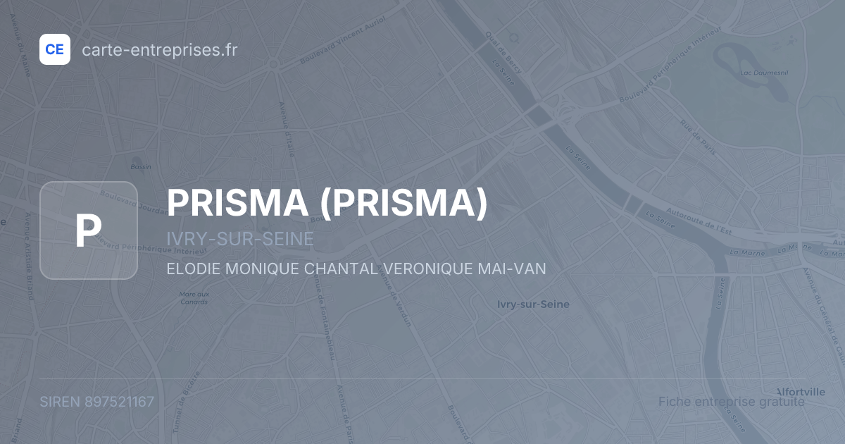 PRISMA — 897521167 — fiche entreprise