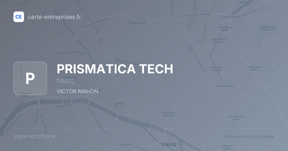 PRISMATICA TECH — 983379306 — fiche entreprise