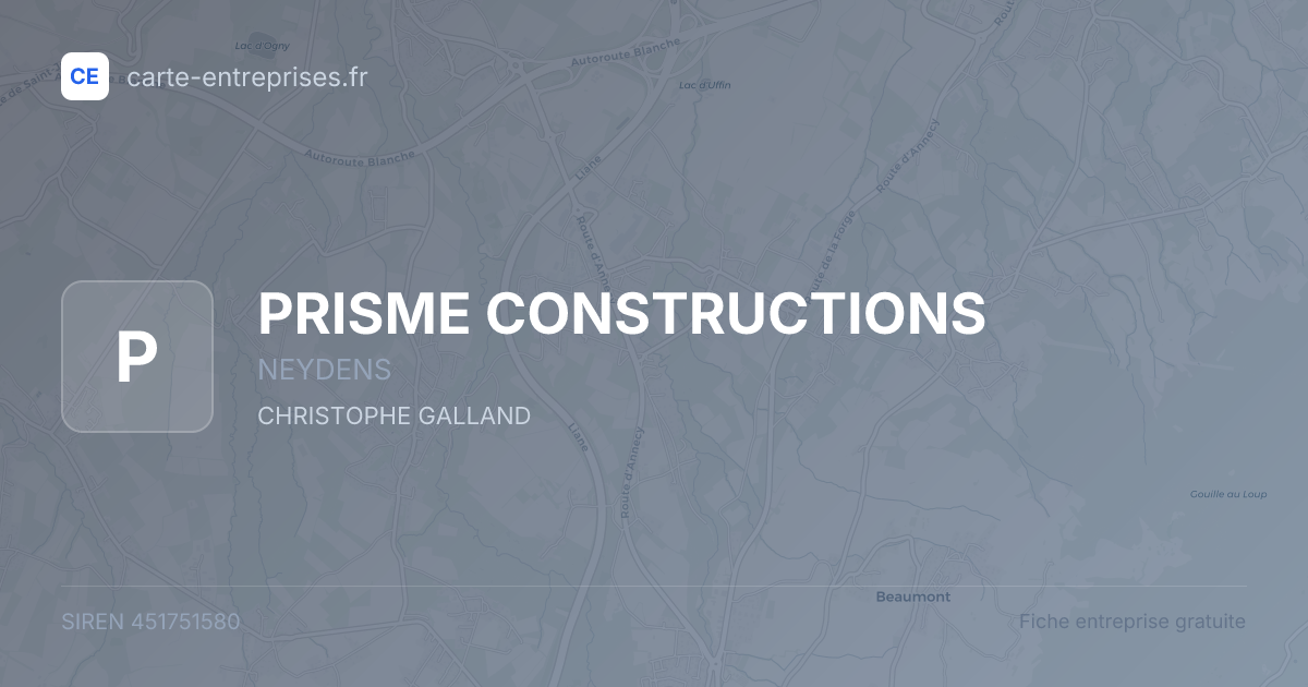 PRISME CONSTRUCTIONS — 451751580 — fiche entreprise