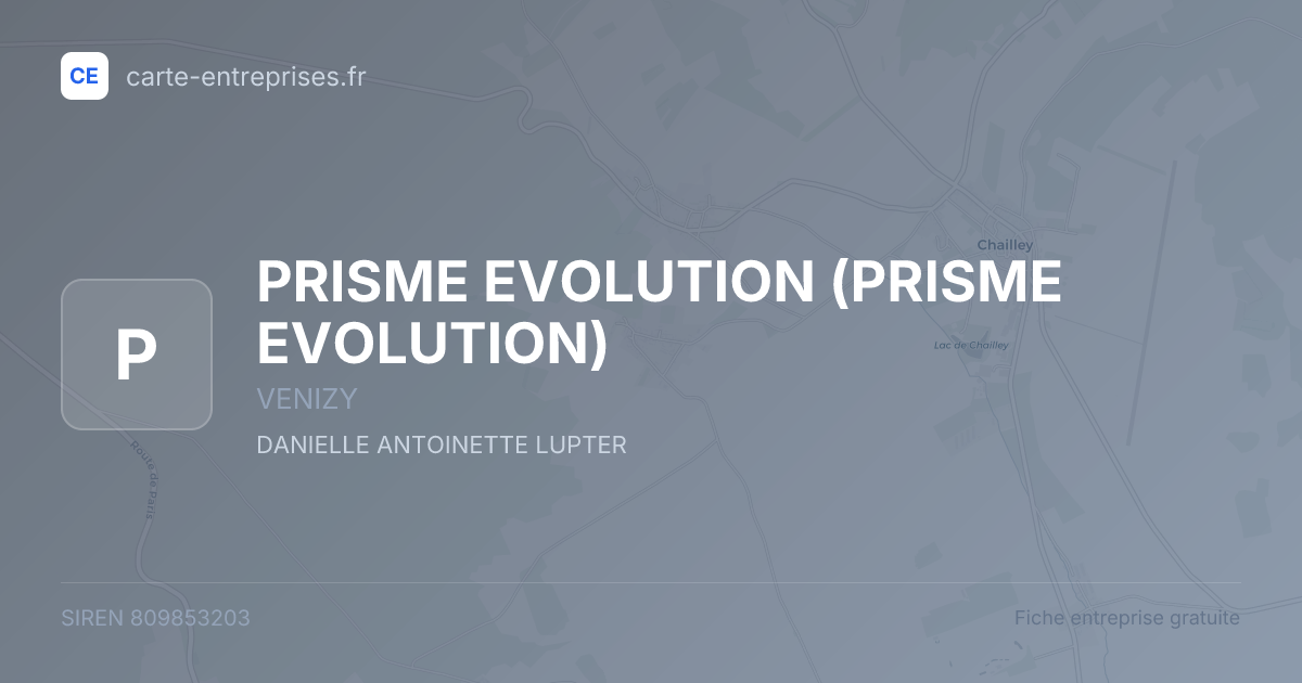 PRISME EVOLUTION — 809853203 — fiche entreprise