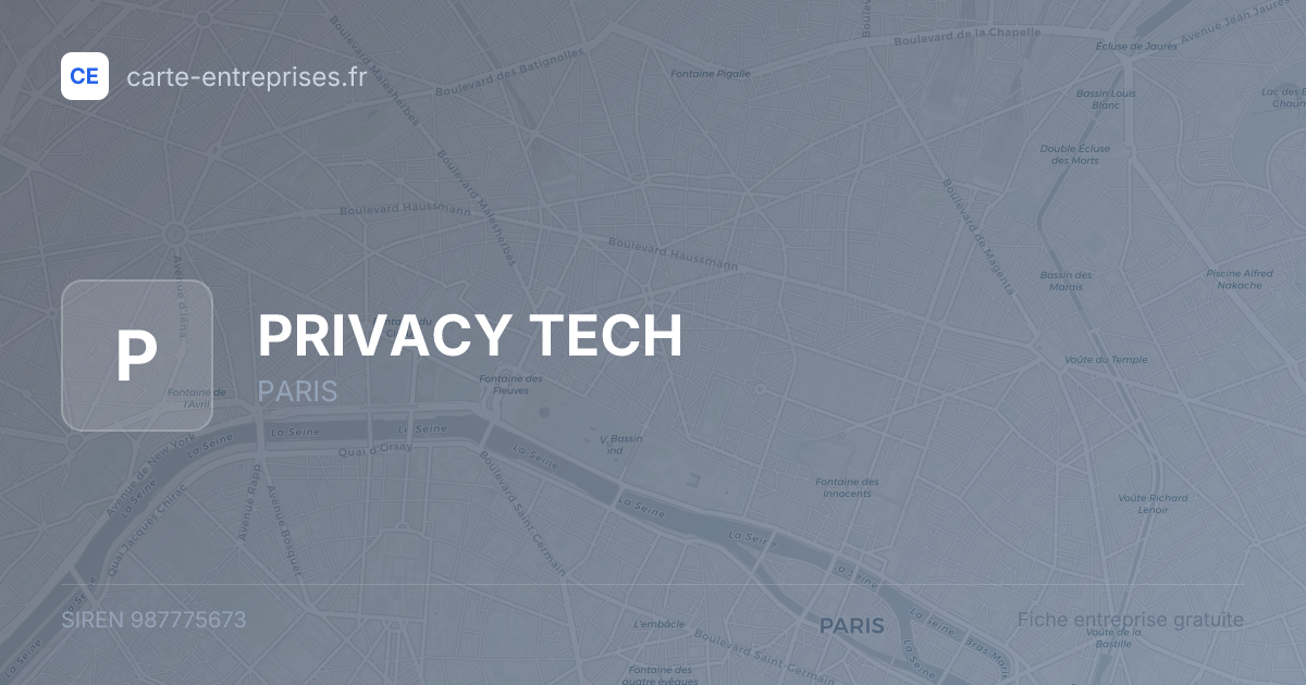 PRIVACY TECH — 987775673 — fiche entreprise