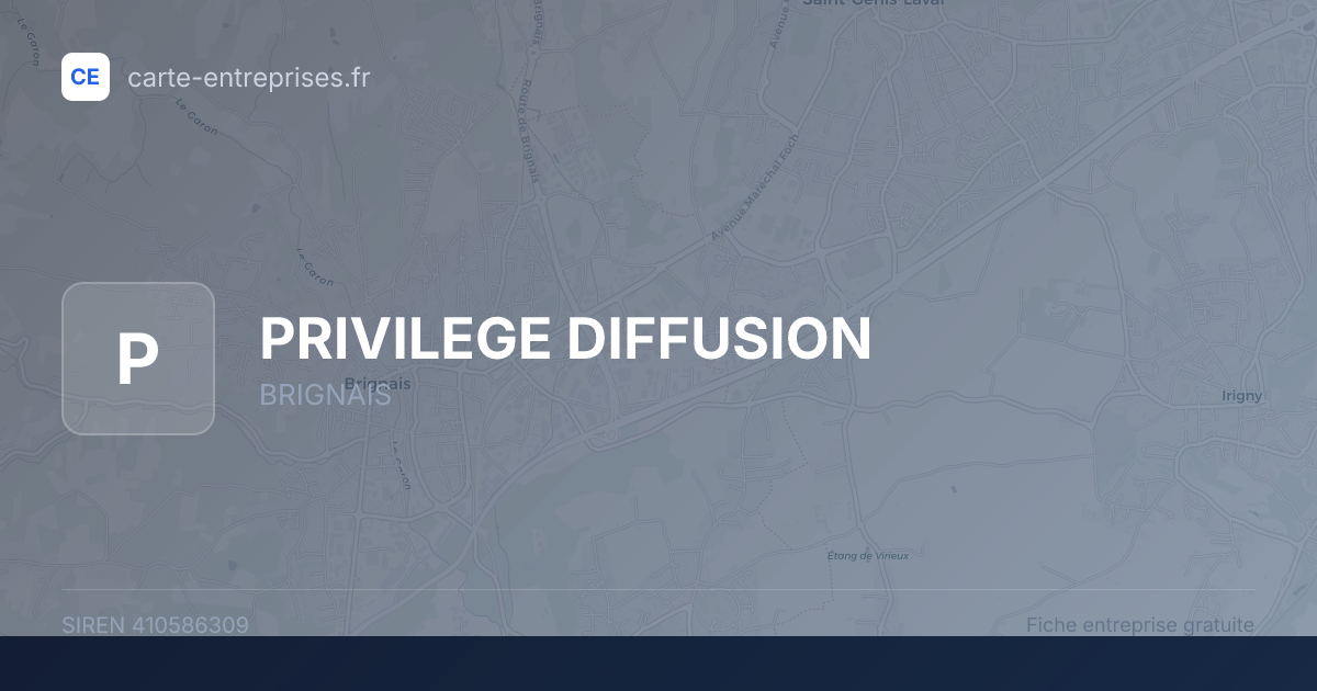 PRIVILEGE DIFFUSION — 410586309 — fiche entreprise