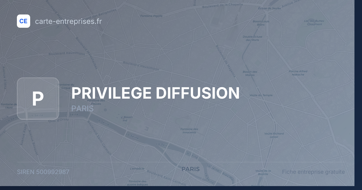 PRIVILEGE DIFFUSION — 500992987 — fiche entreprise