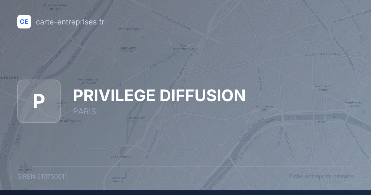PRIVILEGE DIFFUSION — 510750011 — fiche entreprise