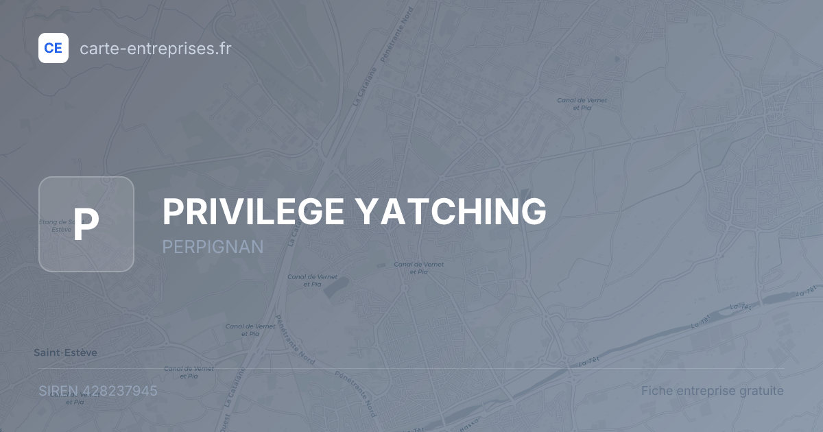 PRIVILEGE YATCHING — 428237945 — fiche entreprise