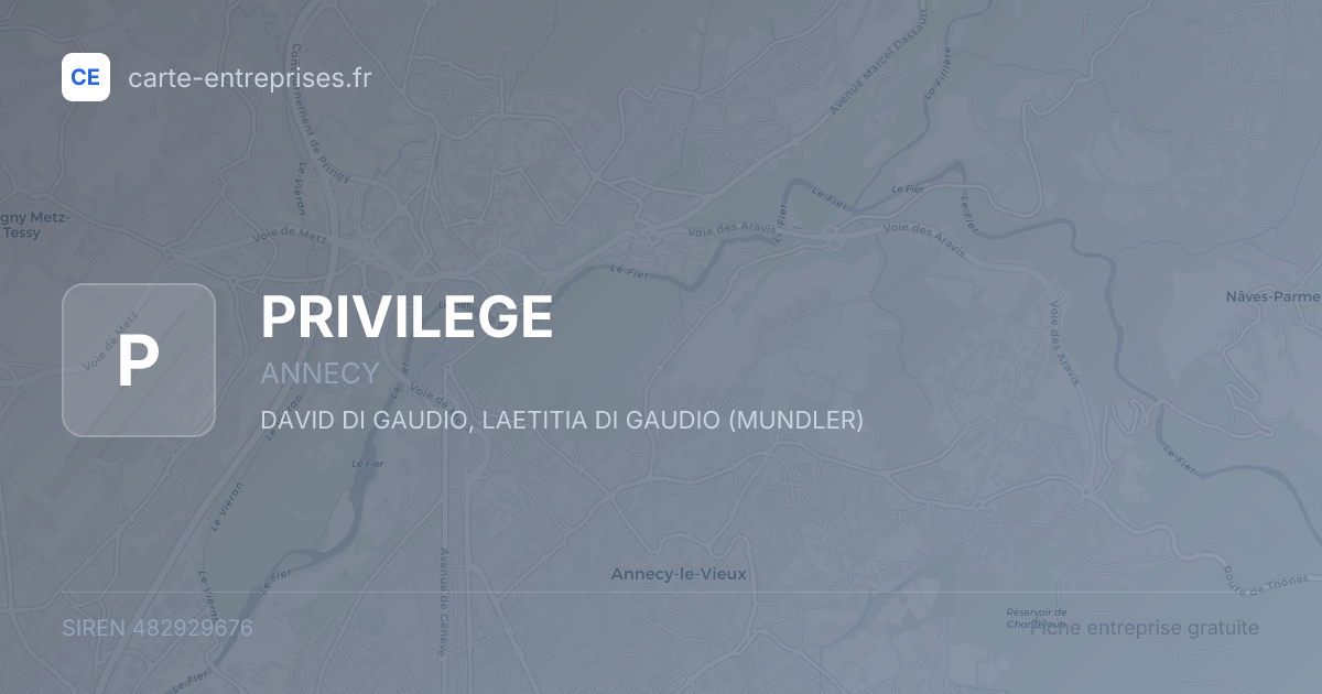 PRIVILEGE — 482929676 — fiche entreprise