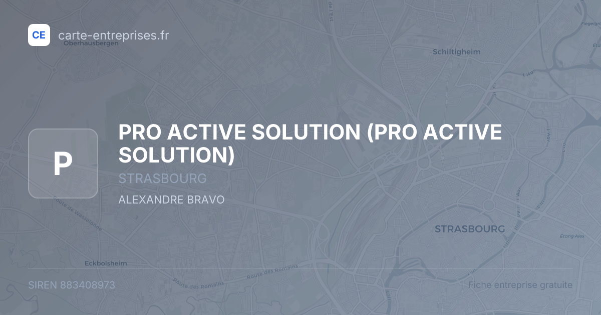 PRO ACTIVE SOLUTION — 883408973 — fiche entreprise