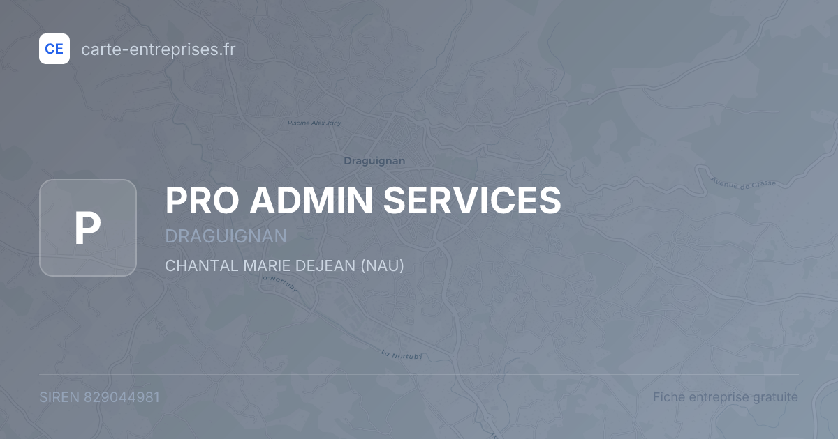 PRO ADMIN SERVICES — 829044981 — fiche entreprise