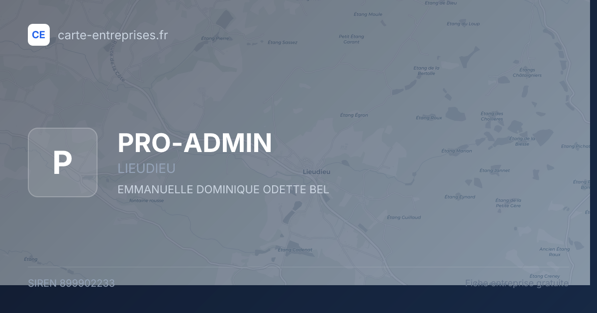 PRO-ADMIN — 899902233 — fiche entreprise