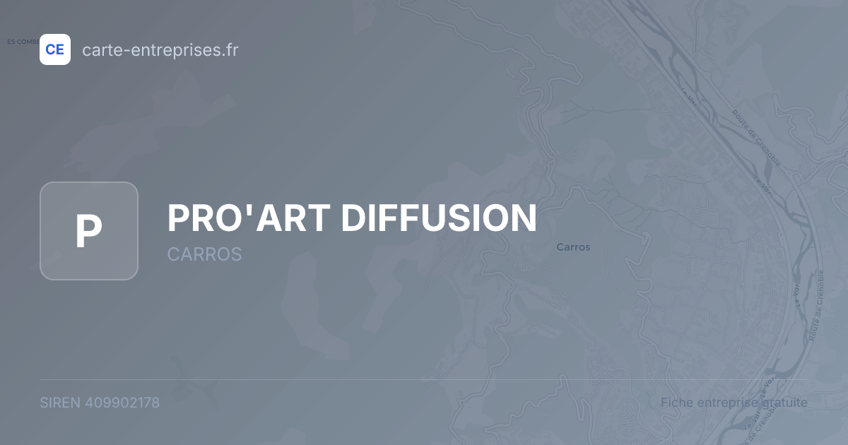 PRO'ART DIFFUSION — 409902178 — fiche entreprise