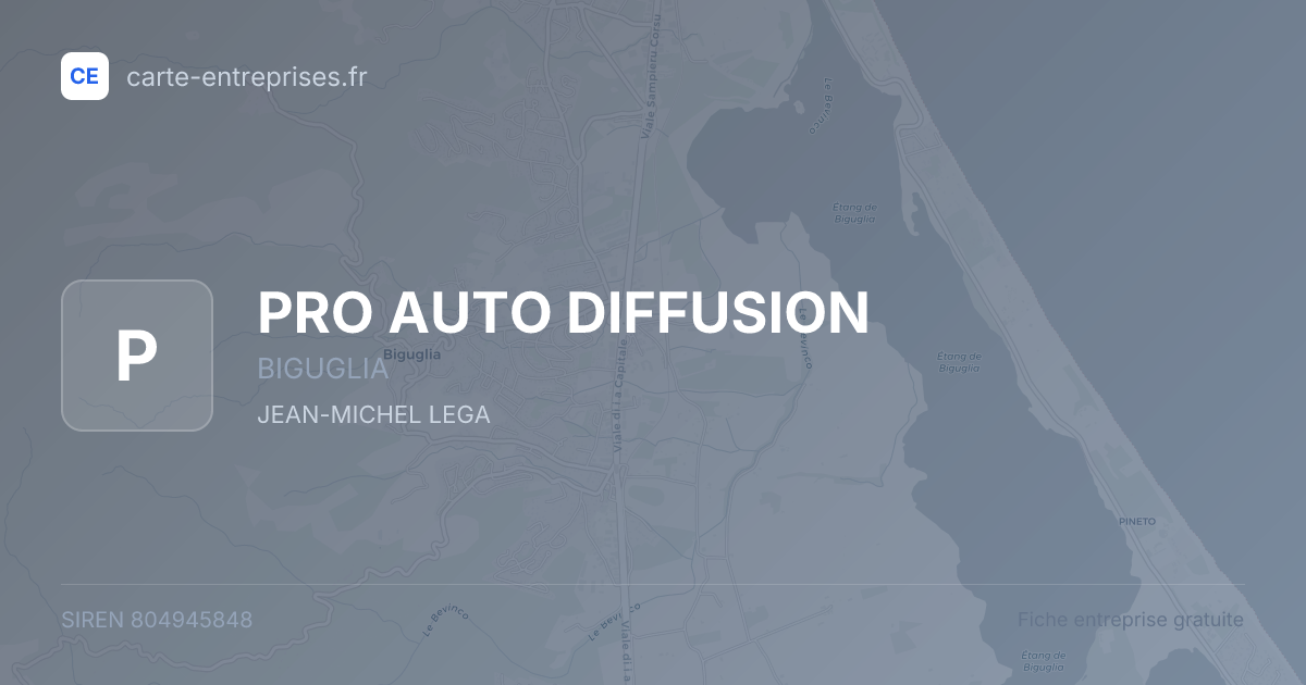 PRO AUTO DIFFUSION — 804945848 — fiche entreprise