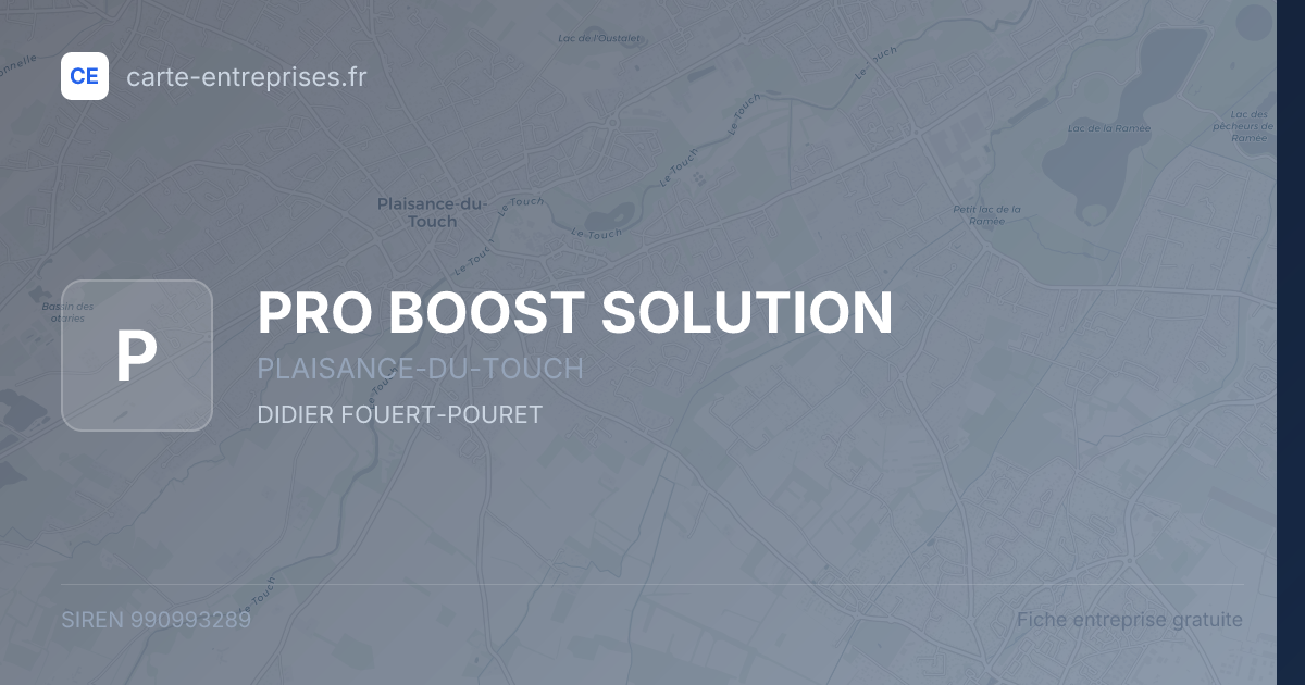PRO BOOST SOLUTION — 990993289 — fiche entreprise