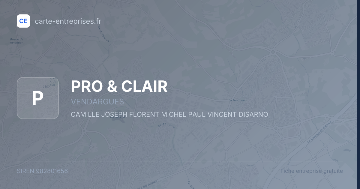PRO & CLAIR — 982801656 — fiche entreprise