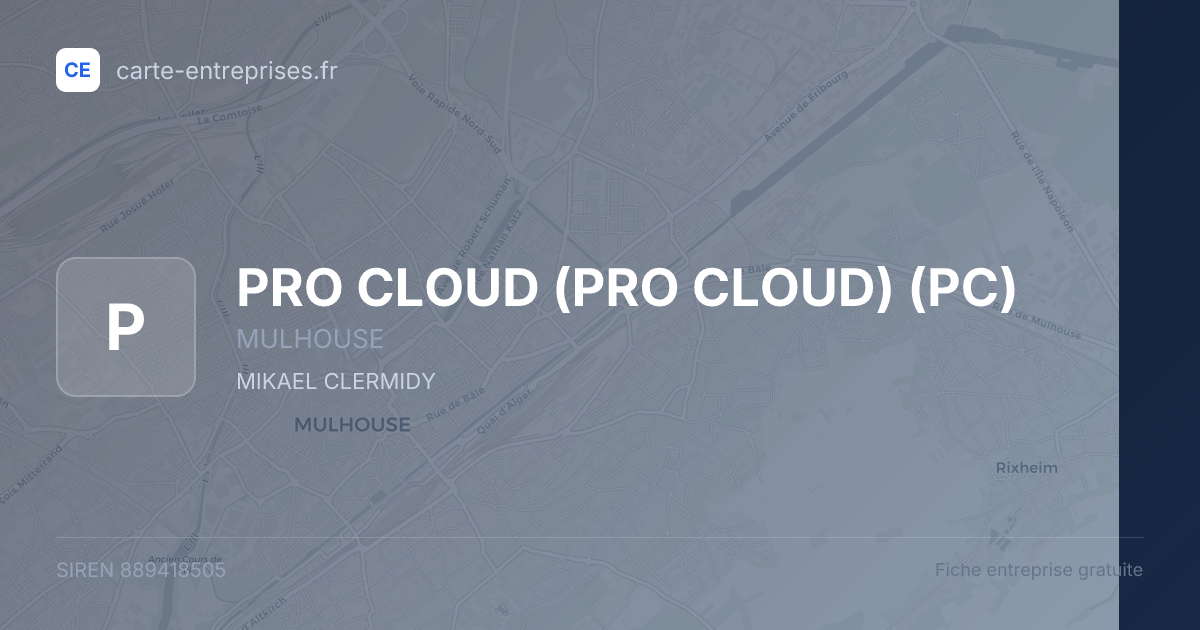 PRO CLOUD (PRO CLOUD) (PC) — 889418505 — fiche entreprise
