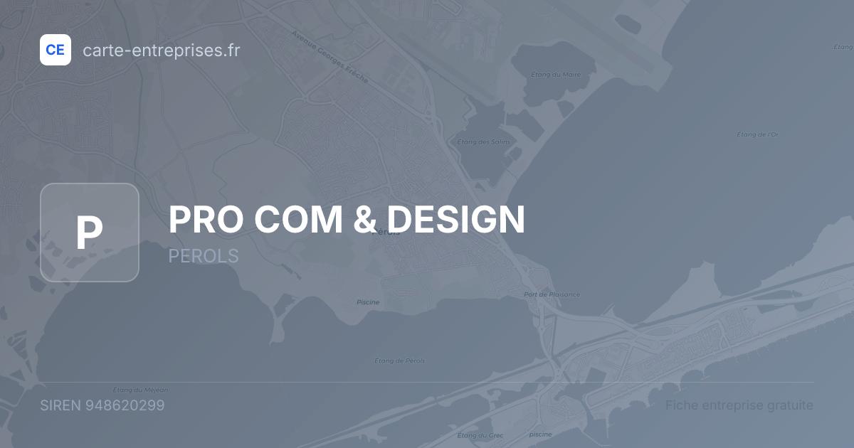 PRO COM & DESIGN — 948620299 — fiche entreprise