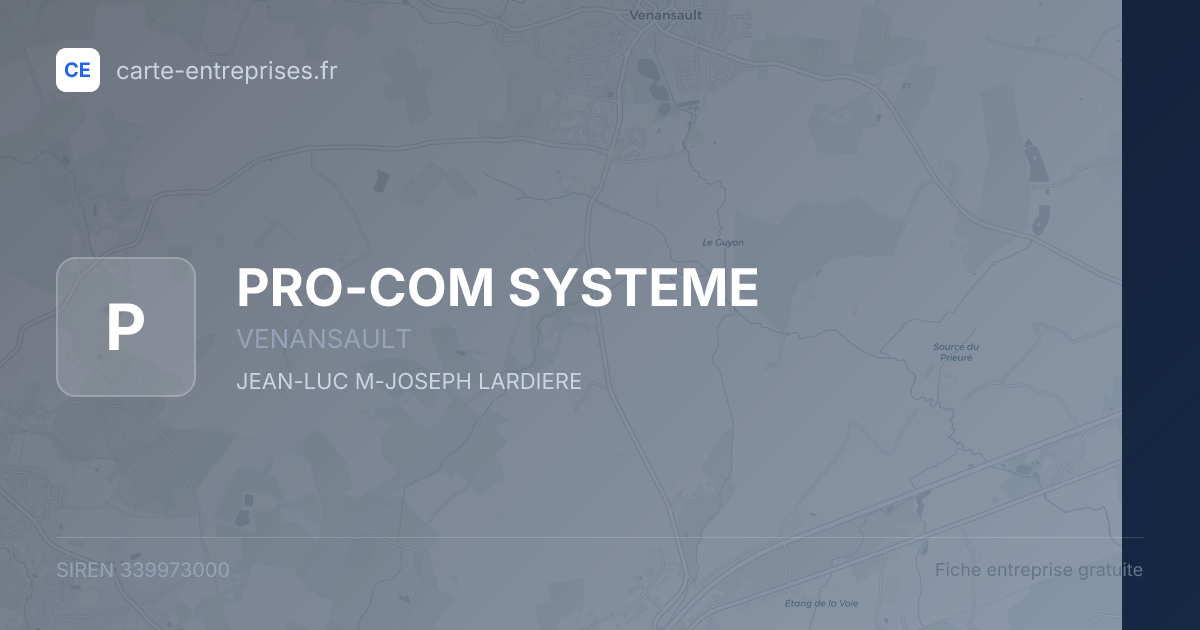 PRO-COM SYSTEME — 339973000 — fiche entreprise
