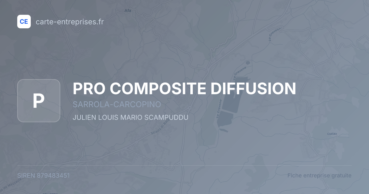 PRO COMPOSITE DIFFUSION — 879483451 — fiche entreprise