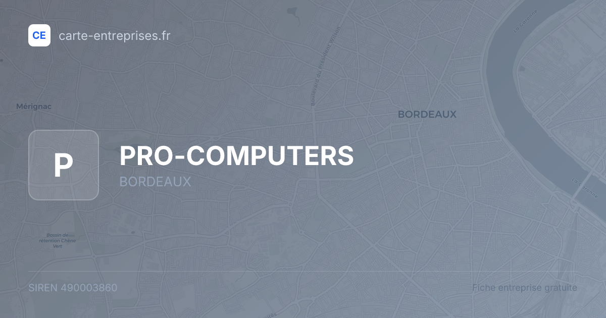 PRO-COMPUTERS — 490003860 — fiche entreprise