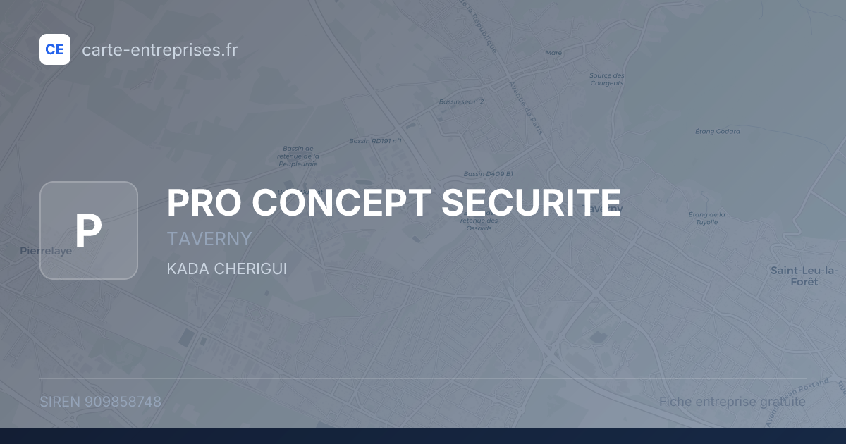 PRO CONCEPT SECURITE — 909858748 — fiche entreprise