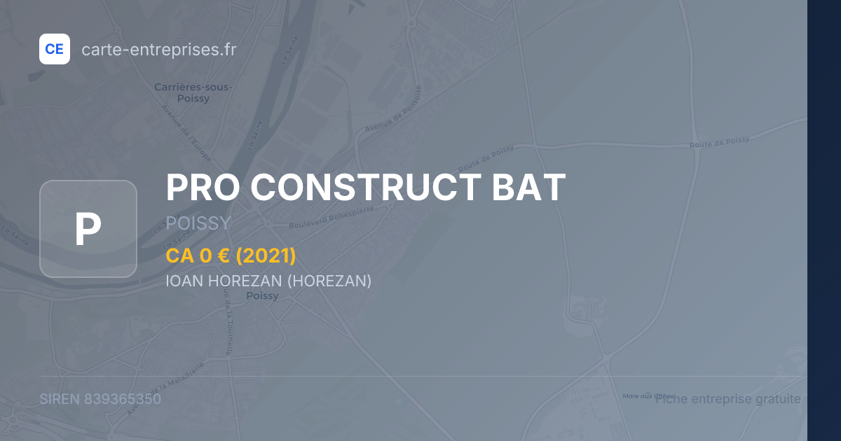 PRO CONSTRUCT BAT — 839365350 — fiche entreprise
