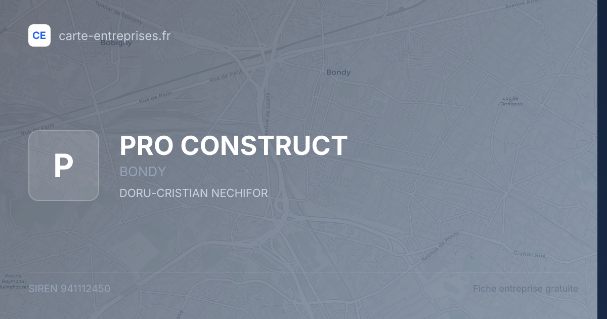 PRO CONSTRUCT — 941112450 — fiche entreprise