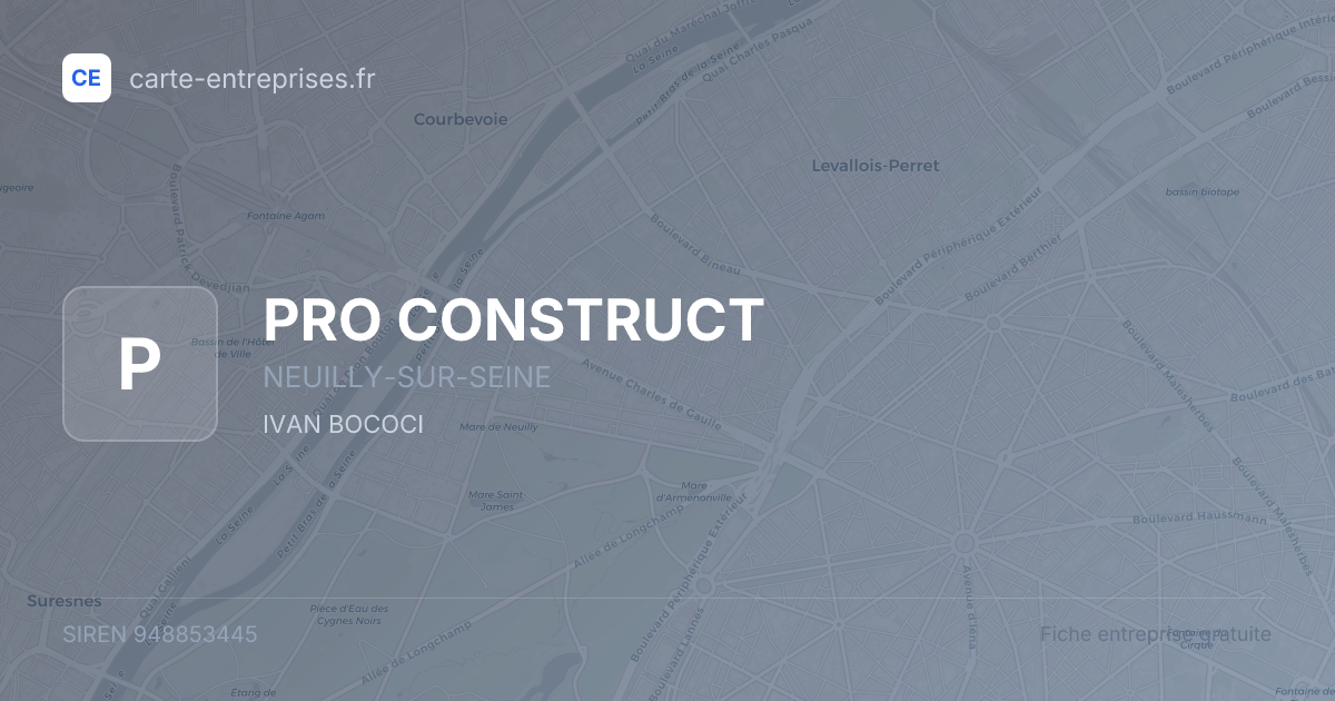 PRO CONSTRUCT — 948853445 — fiche entreprise