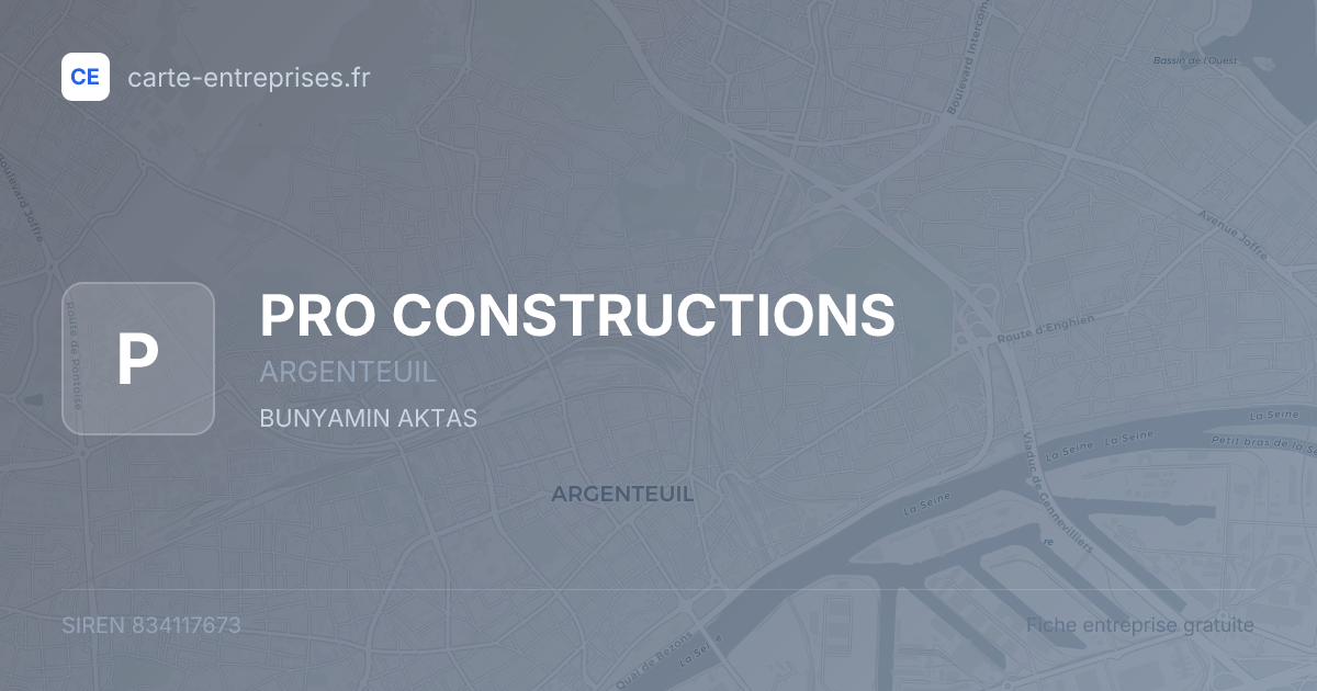 PRO CONSTRUCTIONS — 834117673 — fiche entreprise