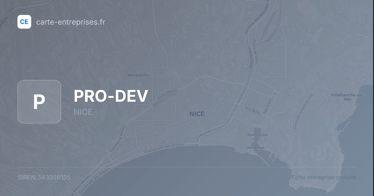PRO-DEV — 343356135 — fiche entreprise