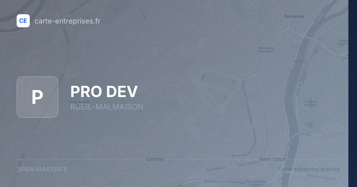PRO DEV — 414425975 — fiche entreprise