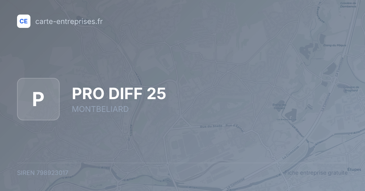 PRO DIFF 25 — 798923017 — fiche entreprise