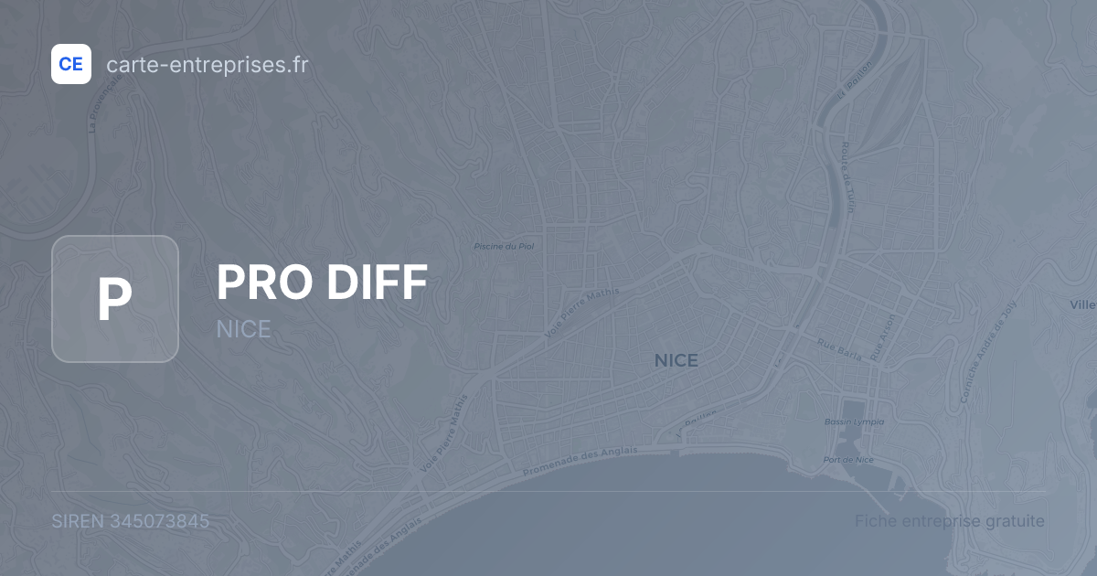 PRO DIFF — 345073845 — fiche entreprise