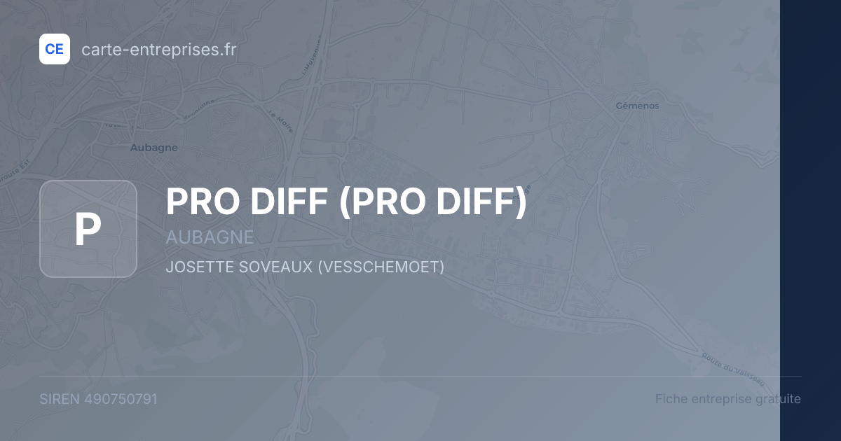 PRO DIFF — 490750791 — fiche entreprise