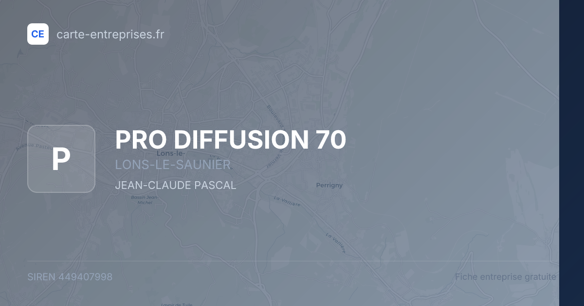 PRO DIFFUSION 70 — 449407998 — fiche entreprise