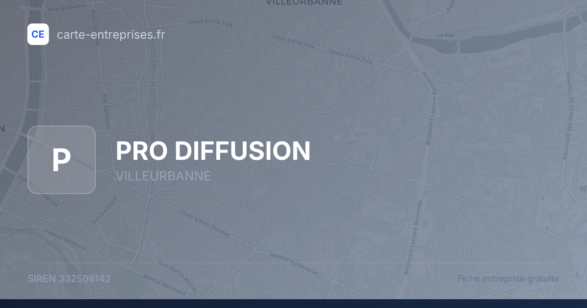 PRO DIFFUSION — 332508142 — fiche entreprise