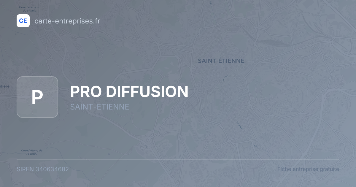 PRO DIFFUSION — 340634682 — fiche entreprise