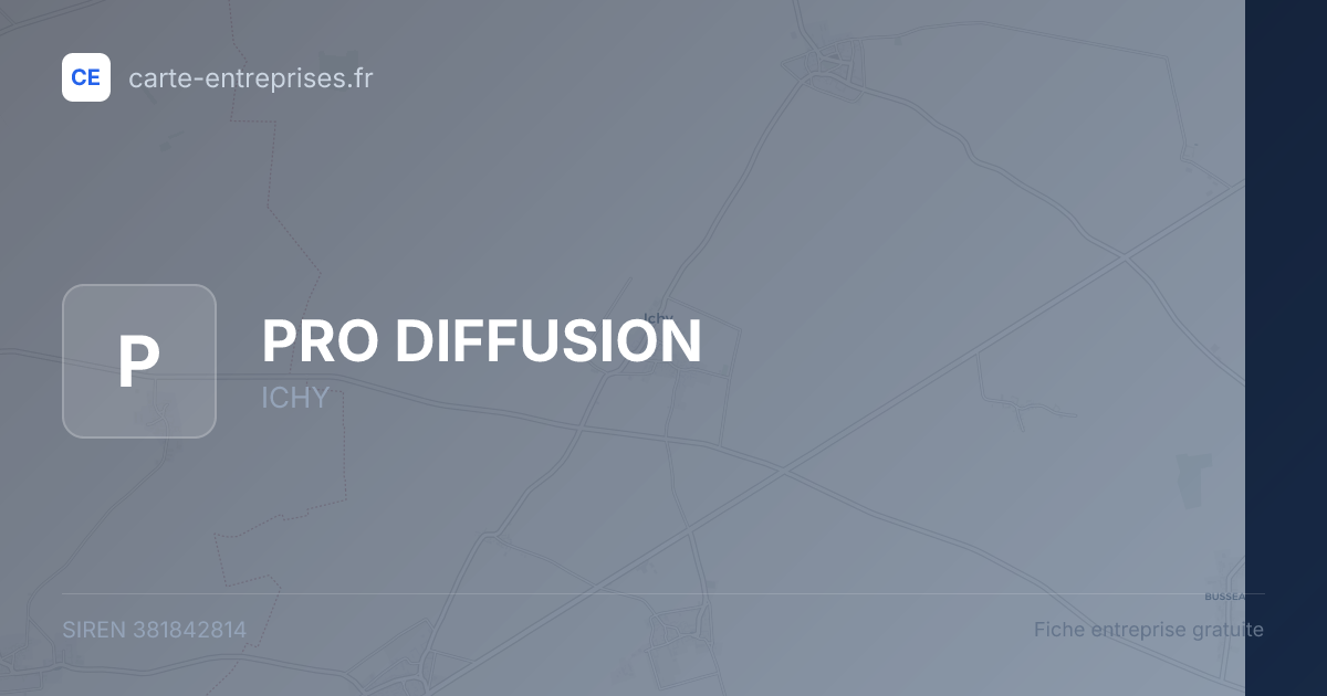 PRO DIFFUSION — 381842814 — fiche entreprise