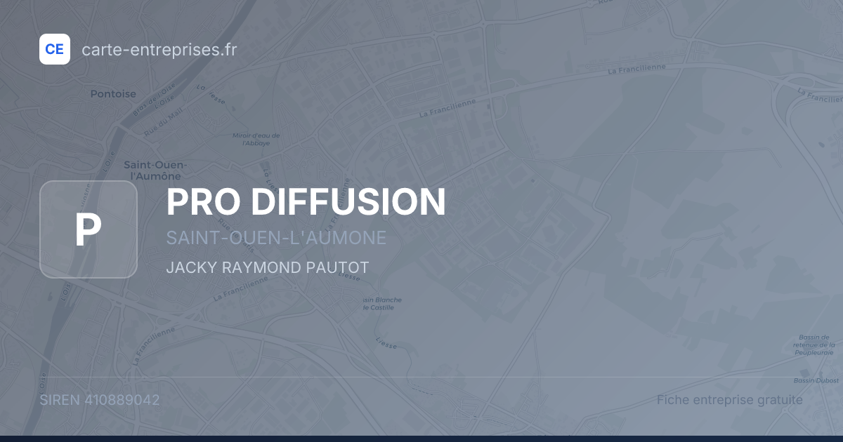 PRO DIFFUSION — 410889042 — fiche entreprise