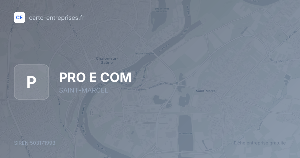 PRO E COM — 503171993 — fiche entreprise