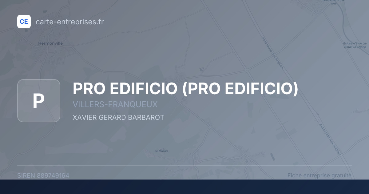 PRO EDIFICIO — 889749164 — fiche entreprise