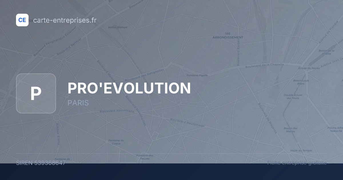 PRO'EVOLUTION — 539368647 — fiche entreprise