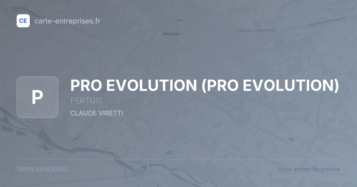 PRO EVOLUTION — 850630682 — fiche entreprise