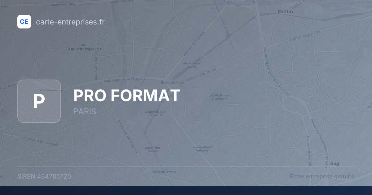 PRO FORMAT — 484785720 — fiche entreprise
