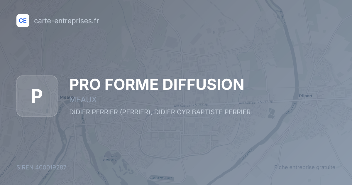 PRO FORME DIFFUSION — 400019287 — fiche entreprise