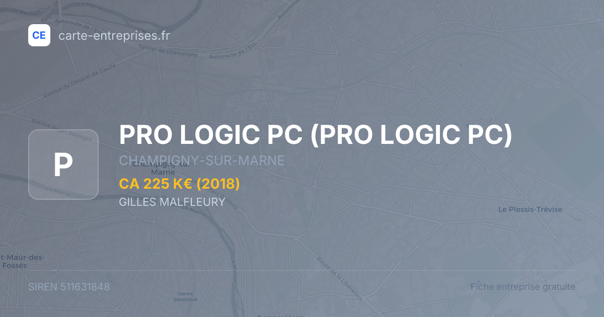 PRO LOGIC PC — 511631848 — fiche entreprise